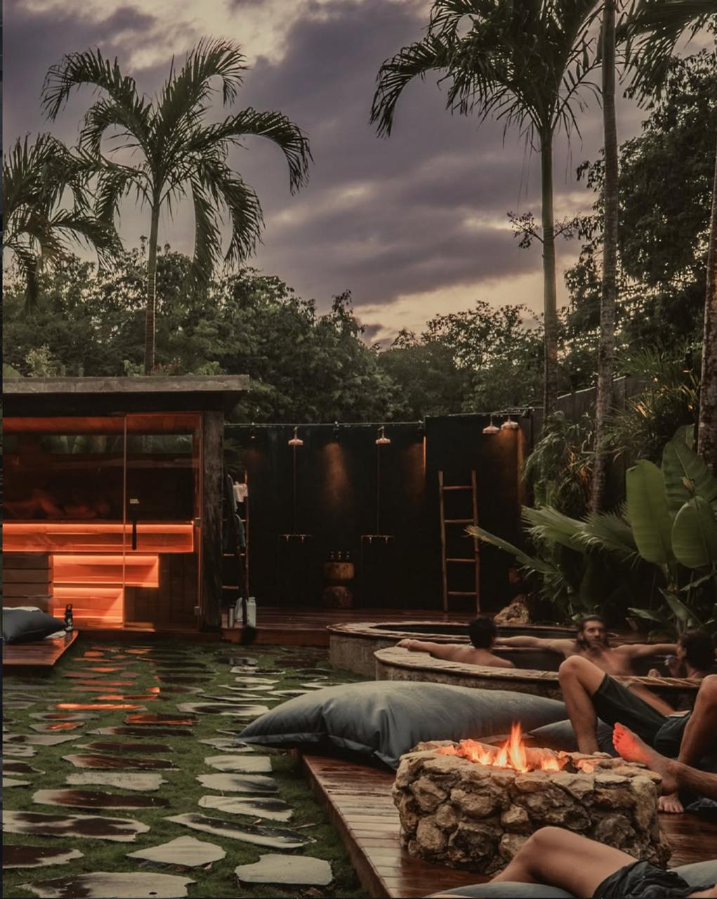 Evening at the bathhouse